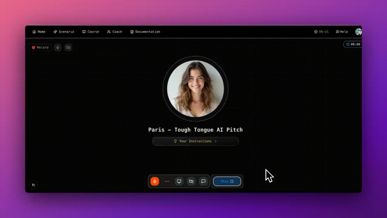 AI agent navigating Google Slides during a conversation