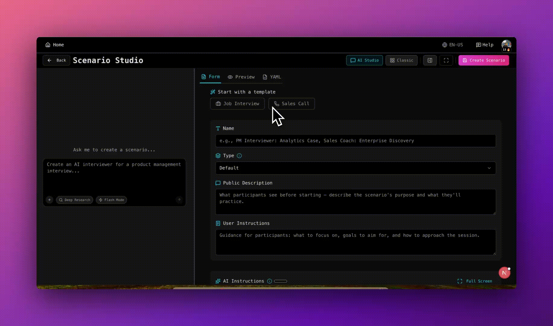 Featured action templates showing pre-built integrations with service logos